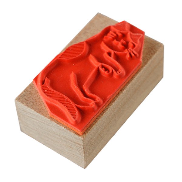 画像2: ゴム印(ねこ CA6) (2)