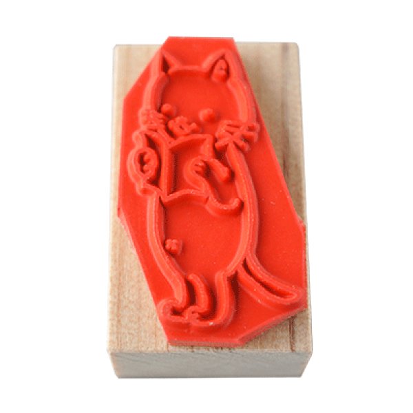 画像2: ゴム印(ねこ CA2) (2)