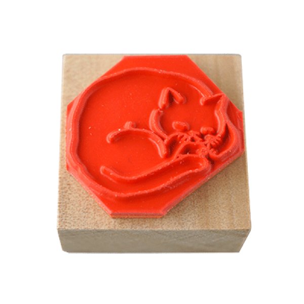 画像2: ゴム印(ねこ CA7) (2)