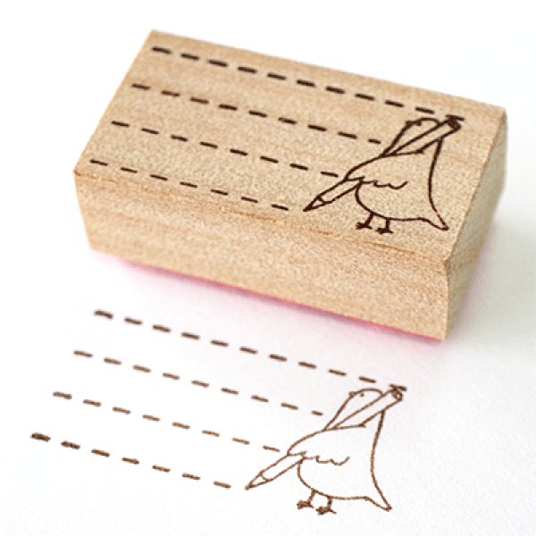 画像2: ゴム印(トリさんの伝言・左向き) (2)