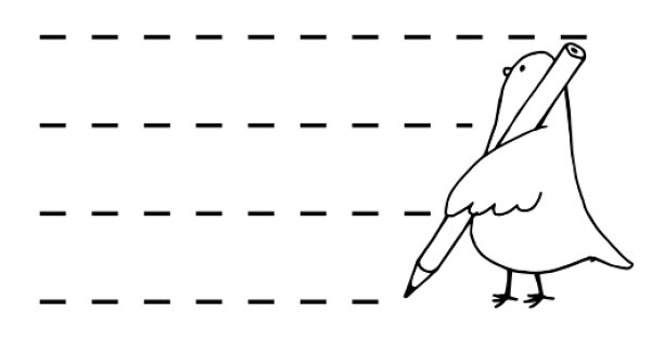 画像3: ゴム印(トリさんの伝言・左向き) (3)